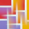 A dynamic composition of colorful geometric blocks with gradient overlays creating a vibrant abstract design.